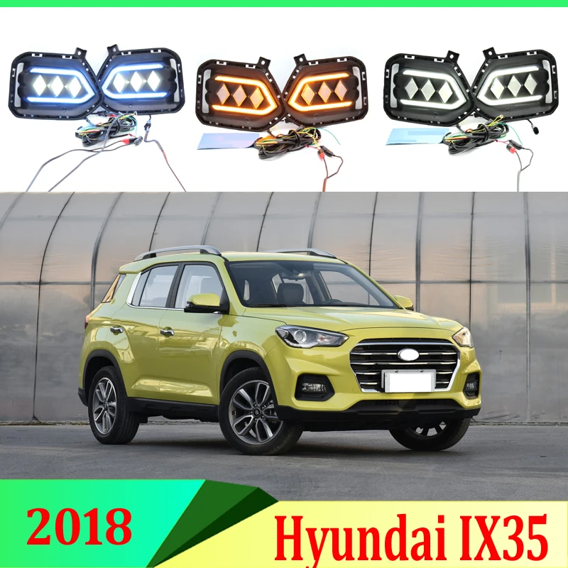 2 шт. для Hyundai IX35 2018 2019 светодиодный Габаритные огни DRL с отверстием для противотуманной лампы желтый сигнальные лампы синий ночник
2 шт. для Hyundai IX35 2018 2019 светодиодный Габаритные огни DRL с отверстием для противотуманной лампы желтый сигнальные лампы синий ночник