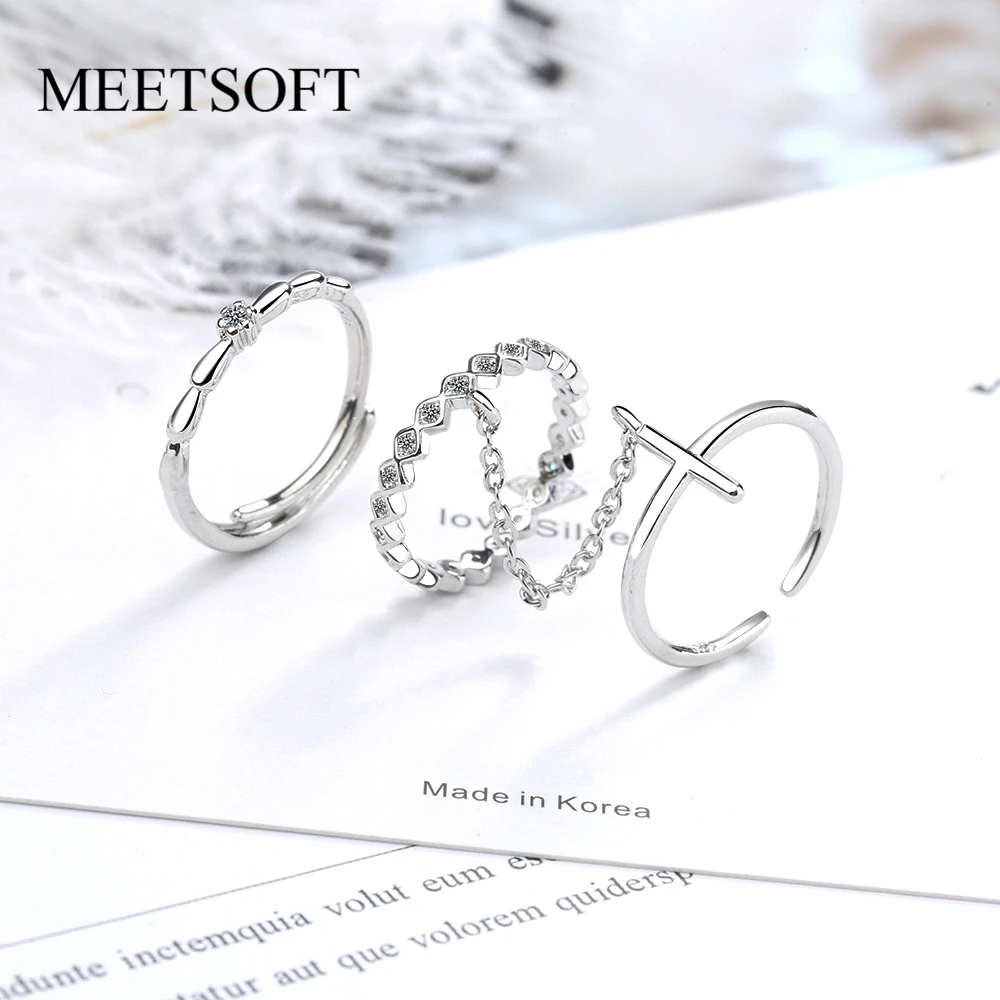 MEETSOFT модное Открытое кольцо из стерлингового серебра 925 пробы с покрытием из розового золота и цепочкой из трех частей с цирконием для женщи...
MEETSOFT модное Открытое кольцо из стерлингового серебра 925 пробы с покрытием из розового золота и цепочкой из трех частей с цирконием для женщи...