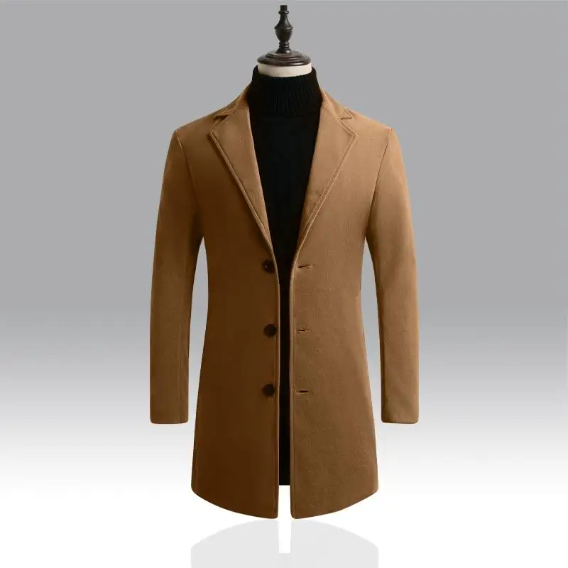 Autumn Winter Mens Brand Fleece blends Jacket Male Overcoat Casual Solid Slim collar coats Long cotton trench coat Streetwear
Autumn Winter Mens Brand Fleece blends Jacket Male Overcoat Casual Solid Slim collar coats Long cotton trench coat Streetwear