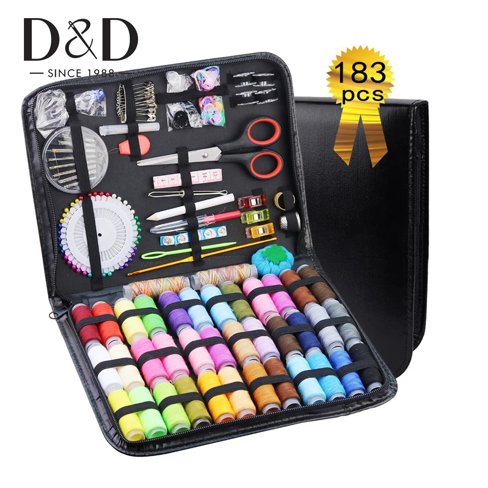 183Pcs Sewing Box Multi-function Travel Sewing Kit Stitch Needle Thread Storage Bag Fabric Craft Sewing Set Best Gifts for Mom
183Pcs Sewing Box Multi-function Travel Sewing Kit Stitch Needle Thread Storage Bag Fabric Craft Sewing Set Best Gifts for Mom