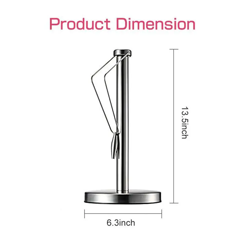 Paper Towel Holder Stainless Steel Paper Towel Holder with Non-Slip Mat Fits Standard and Jumbo-Sized Rolls for Kitchen Countert
Paper Towel Holder Stainless Steel Paper Towel Holder with Non-Slip Mat Fits Standard and Jumbo-Sized Rolls for Kitchen Countert