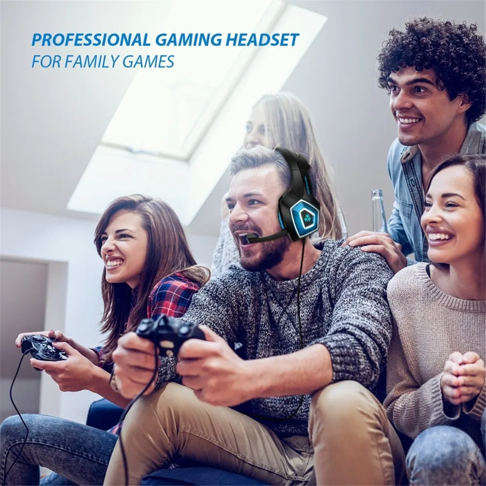 Hunterspider V1 Gaming Headset Computer Over Ear Stereo Heaphone With Noise Canceling Mic 7 LED Light for Xbox One PS4 PC Phone
Hunterspider V1 Gaming Headset Computer Over Ear Stereo Heaphone With Noise Canceling Mic 7 LED Light for Xbox One PS4 PC Phone