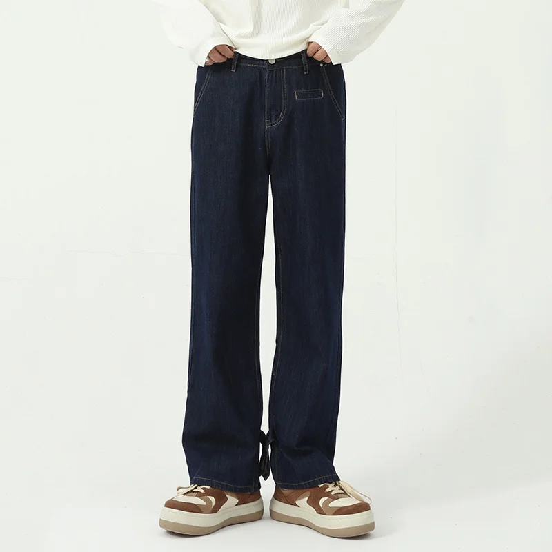 Men's Wear 2021 Autumn New Korean Trend Loose Straight Denim Trousers Basic Simple Solid Color Casual Hidden Button Design
Men's Wear 2021 Autumn New Korean Trend Loose Straight Denim Trousers Basic Simple Solid Color Casual Hidden Button Design