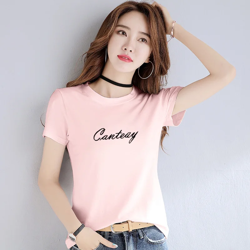 Fashion Logo Printing T Shirts Women's Short Sleeve Fashion 100% multi cotton Female T-Shirts
Fashion Logo Printing T Shirts Women's Short Sleeve Fashion 100% multi cotton Female T-Shirts