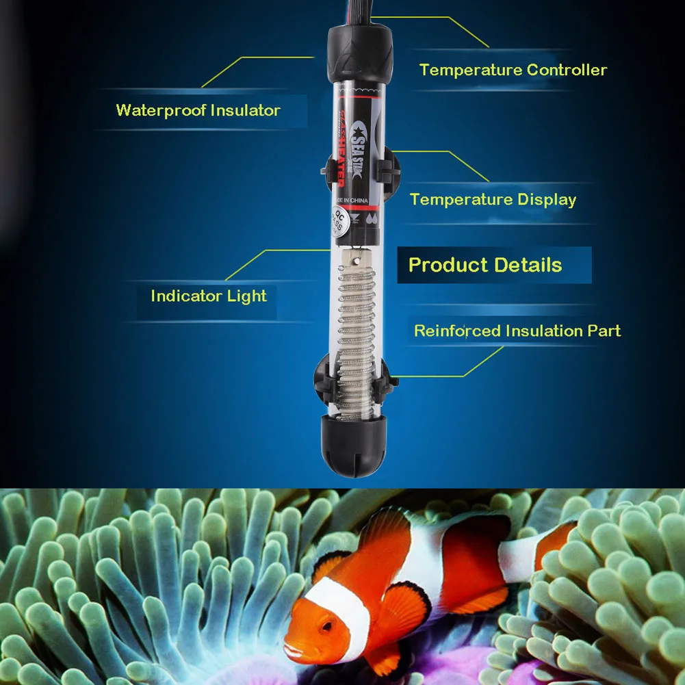 Aquarium Tank Water Heating Rods Stainless Steel Fish Temperature Control Heater for Household Bedroom Decoration
Aquarium Tank Water Heating Rods Stainless Steel Fish Temperature Control Heater for Household Bedroom Decoration
