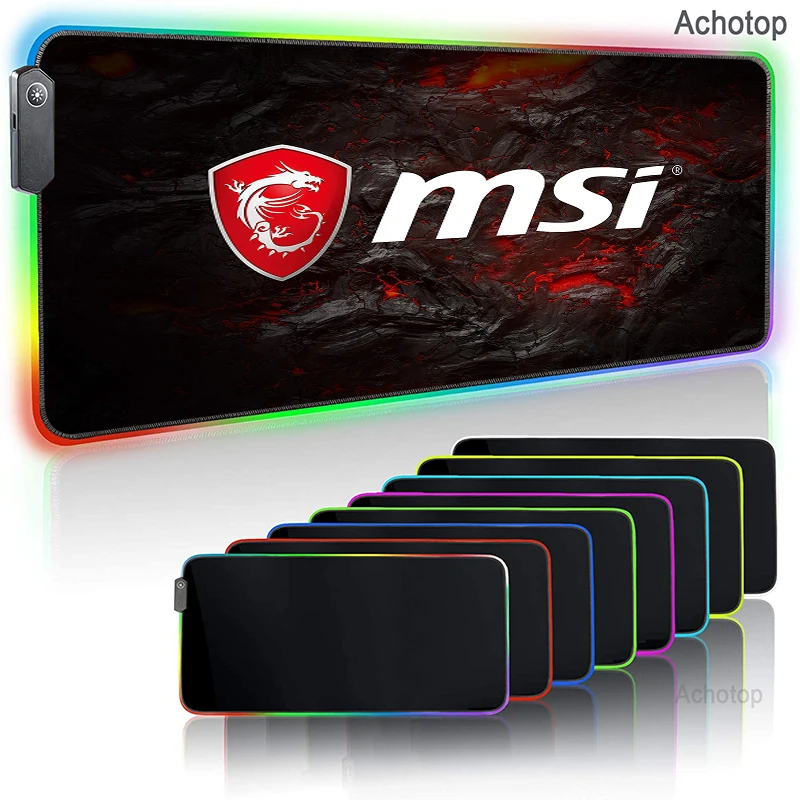 Игровой коврик для мыши MSI Dragon со светодиодный светильник кой большой