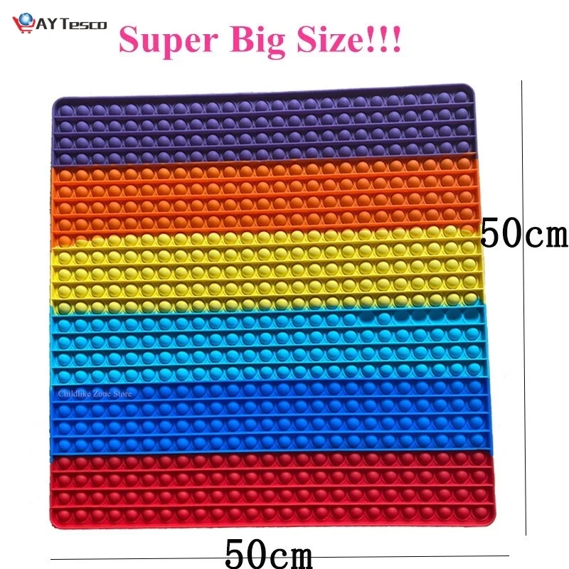 Super Large Size 50CM Push Bubble Stress Fidget Toys Rodent Pioneer 30CM Adult Kid Autism Simple Dimple Relief Anti-Stress Toy 
Super Large Size 50CM Push Bubble Stress Fidget Toys Rodent Pioneer 30CM Adult Kid Autism Simple Dimple Relief Anti-Stress Toy