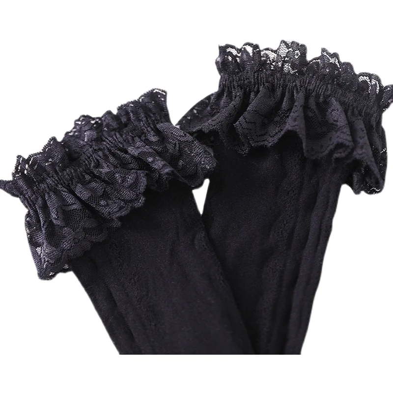 Black Lace Female Mid-Tube Half-leg Socks Lolita Section JK Uniform Calf Stovepipe Sock Summer Thin Long Tube Stockings 
Black Lace Female Mid-Tube Half-leg Socks Lolita Section JK Uniform Calf Stovepipe Sock Summer Thin Long Tube Stockings