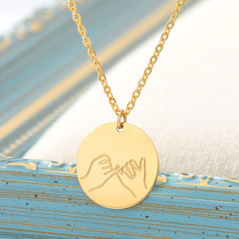 Gold Color Pinky Swear Love Gestures Necklace For Women Girls Stainless Steel Sign Language Pendant Necklace Jewelry Gift
Gold Color Pinky Swear Love Gestures Necklace For Women Girls Stainless Steel Sign Language Pendant Necklace Jewelry Gift