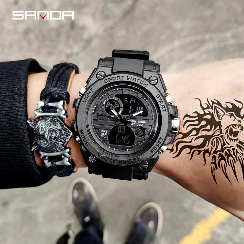 SANDA 739 Sports Men's Watches Top Brand Luxury Military Quartz Watch Men Waterproof S Shock Male Clock relogio masculino 2020
SANDA 739 Sports Men's Watches Top Brand Luxury Military Quartz Watch Men Waterproof S Shock Male Clock relogio masculino 2020