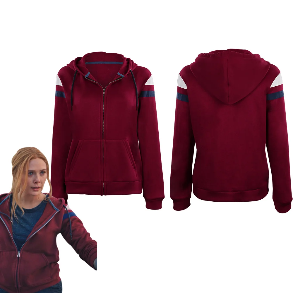 Wanda Vision Scarlet Witch Cosplay Costume Wanda Vision Red Hoodies Zip Up Jacket Coat
Wanda Vision Scarlet Witch Cosplay Costume Wanda Vision Red Hoodies Zip Up Jacket Coat