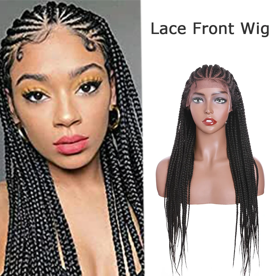 30 Inches Braided Lace Front Wigs with Baby Hair 30 Inch Long Box Braids Wigs For Black Women Synthetic Lace Front Wig Daily Use
30 Inches Braided Lace Front Wigs with Baby Hair 30 Inch Long Box Braids Wigs For Black Women Synthetic Lace Front Wig Daily Use