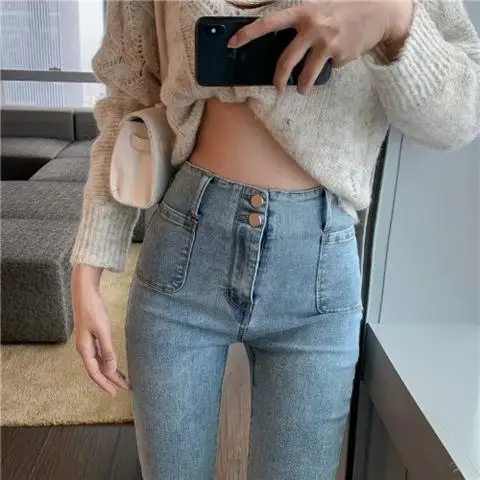 High waist skinny jeans women show thin spring and autumn versatile student Leggings new wear pencil pants
High waist skinny jeans women show thin spring and autumn versatile student Leggings new wear pencil pants