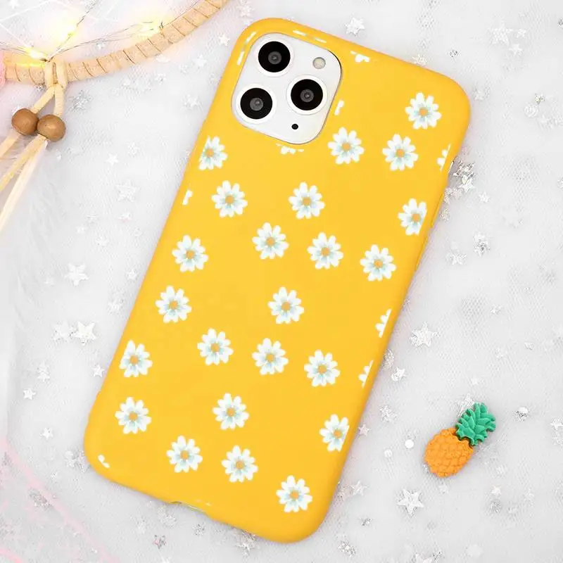 Cute cartoon daisy flower Phone Case Candy Color Yellow for iPhone 11 12 pro XS MAX 8 7 6 6S Plus X 5S SE 2020 XR
Cute cartoon daisy flower Phone Case Candy Color Yellow for iPhone 11 12 pro XS MAX 8 7 6 6S Plus X 5S SE 2020 XR
