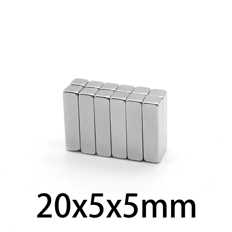 10-200 шт. 20x5x5 мм кубовидный Блок 20*5*5 сверхмощный N38 высококачественные