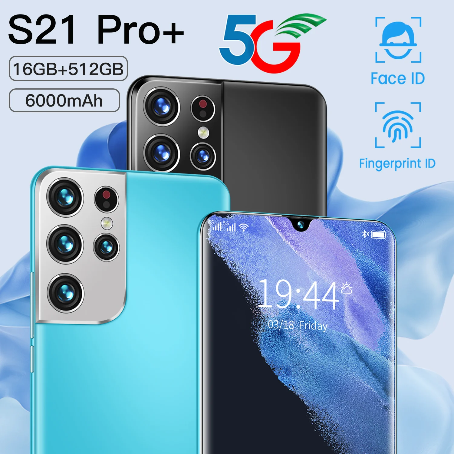 2021 Hot Sale S21 Pro+ 6.7 Inch Drop Screen Smartphone 16+512G Android Phone 32MP+64MP 6000MAH 5G Face Fingerprint ID Android 11
2021 Hot Sale S21 Pro+ 6.7 Inch Drop Screen Smartphone 16+512G Android Phone 32MP+64MP 6000MAH 5G Face Fingerprint ID Android 11
