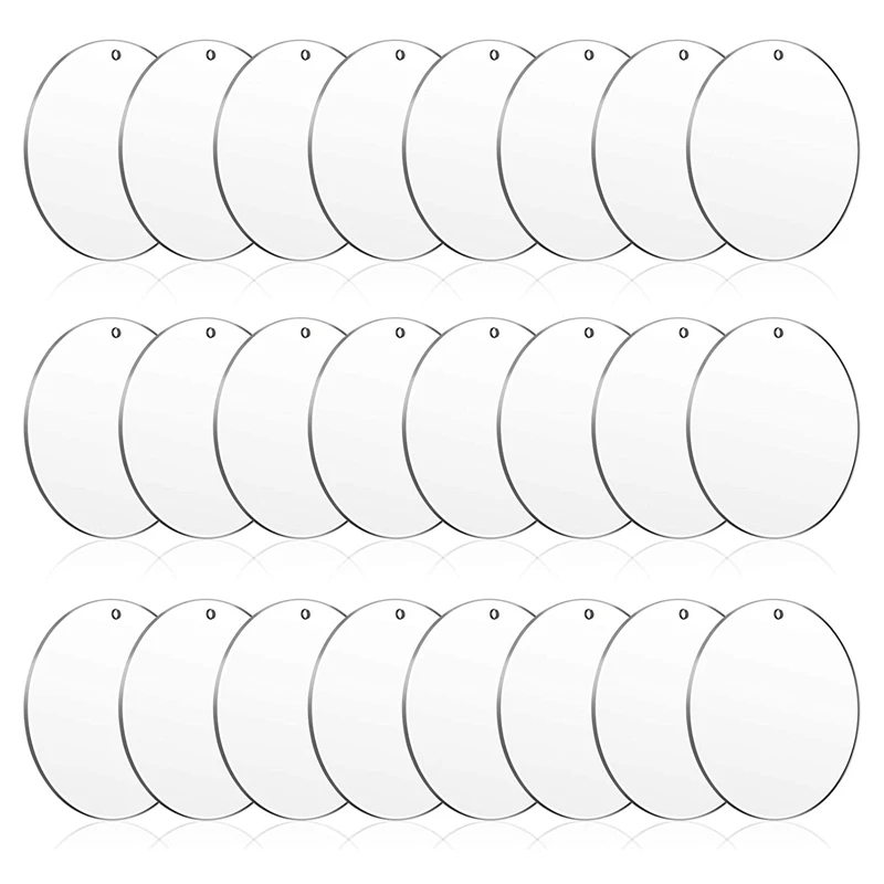 Uclio 24 PCS 10cm Acrylic Circle Transparent Ornament, Blank Disc with Hole, Suitable for DIY Craft Project Supplies
Uclio 24 PCS 10cm Acrylic Circle Transparent Ornament, Blank Disc with Hole, Suitable for DIY Craft Project Supplies