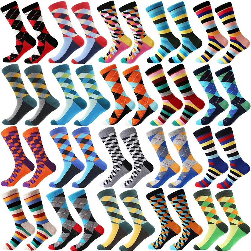 Fashion Colorful Dot Striped Plaid Cotton Men Happy Socks Personality Tide Brand Harajuku Casual Funny Socks Crew Men Meias
Fashion Colorful Dot Striped Plaid Cotton Men Happy Socks Personality Tide Brand Harajuku Casual Funny Socks Crew Men Meias
