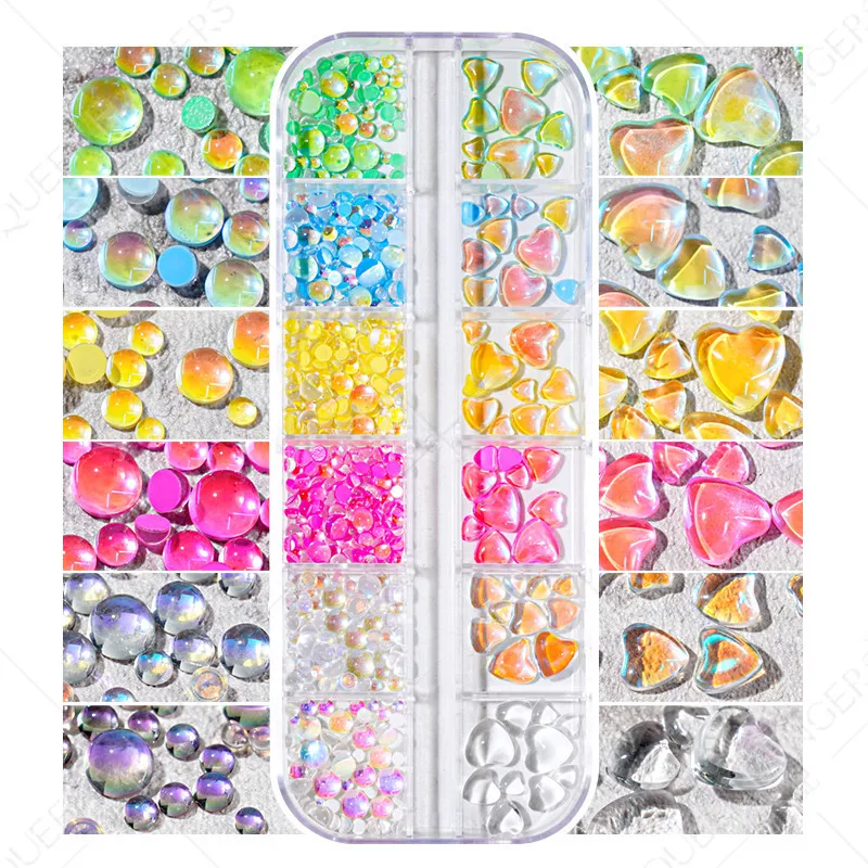 1 Box 6IN1 Nail Stone Heart Shape Crystal Candy Color Jelly Nail Rhinestones 3D Nail Art Decor Gems Stones Mermaid Manicure DIY
1 Box 6IN1 Nail Stone Heart Shape Crystal Candy Color Jelly Nail Rhinestones 3D Nail Art Decor Gems Stones Mermaid Manicure DIY
