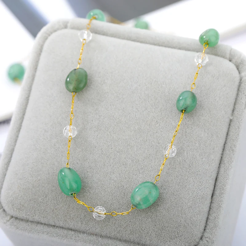 Irregular Clear Stone Necklace For Girl Stainless Steel Link Chain Green Color Transparent Pendant Necklace 2020 Wedding Gifts
Irregular Clear Stone Necklace For Girl Stainless Steel Link Chain Green Color Transparent Pendant Necklace 2020 Wedding Gifts