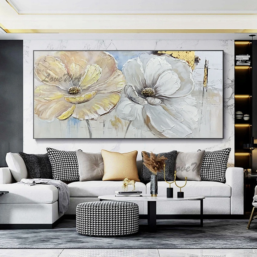 Knife Art Beautiful Large Flower Painting Modern Handpainted Showpiece For Home Decoration Wall Picture For Living Room No Frame
Knife Art Beautiful Large Flower Painting Modern Handpainted Showpiece For Home Decoration Wall Picture For Living Room No Frame