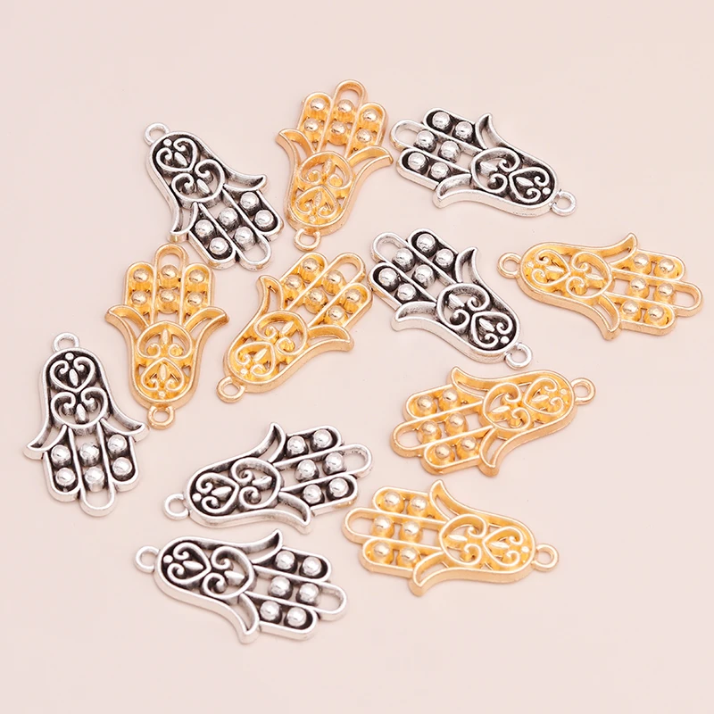 8pcs 31x16mm Hollow Antique Silver Color Hamsa Hand Charms for Making Pendants Bracelets Necklaces Accessories
8pcs 31x16mm Hollow Antique Silver Color Hamsa Hand Charms for Making Pendants Bracelets Necklaces Accessories