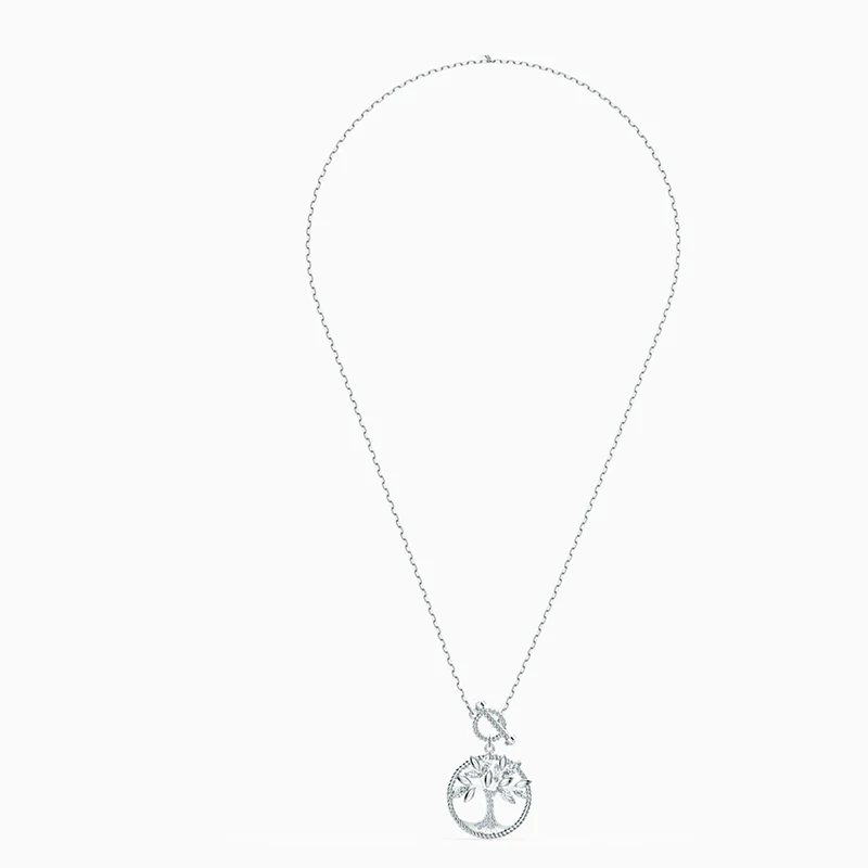 Fashion Jewelry SWA New SYMBOLIC TREE OF LIFE Necklace Round Tree Of Life Shape White Gold Necklace Female Elegant Romantic Gift
Fashion Jewelry SWA New SYMBOLIC TREE OF LIFE Necklace Round Tree Of Life Shape White Gold Necklace Female Elegant Romantic Gift