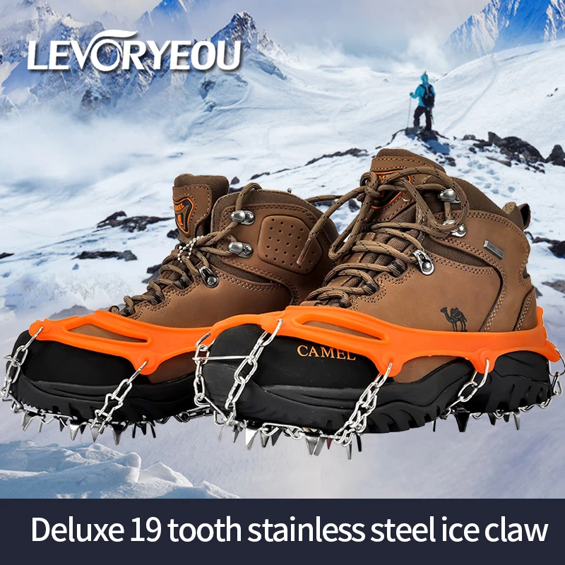 Cleats Crampons 1 Pair for Boots Shoes 19 Stainless Spikes Traction Cleats Fishing Hiking Walking Mountaineering Climbing
Cleats Crampons 1 Pair for Boots Shoes 19 Stainless Spikes Traction Cleats Fishing Hiking Walking Mountaineering Climbing
