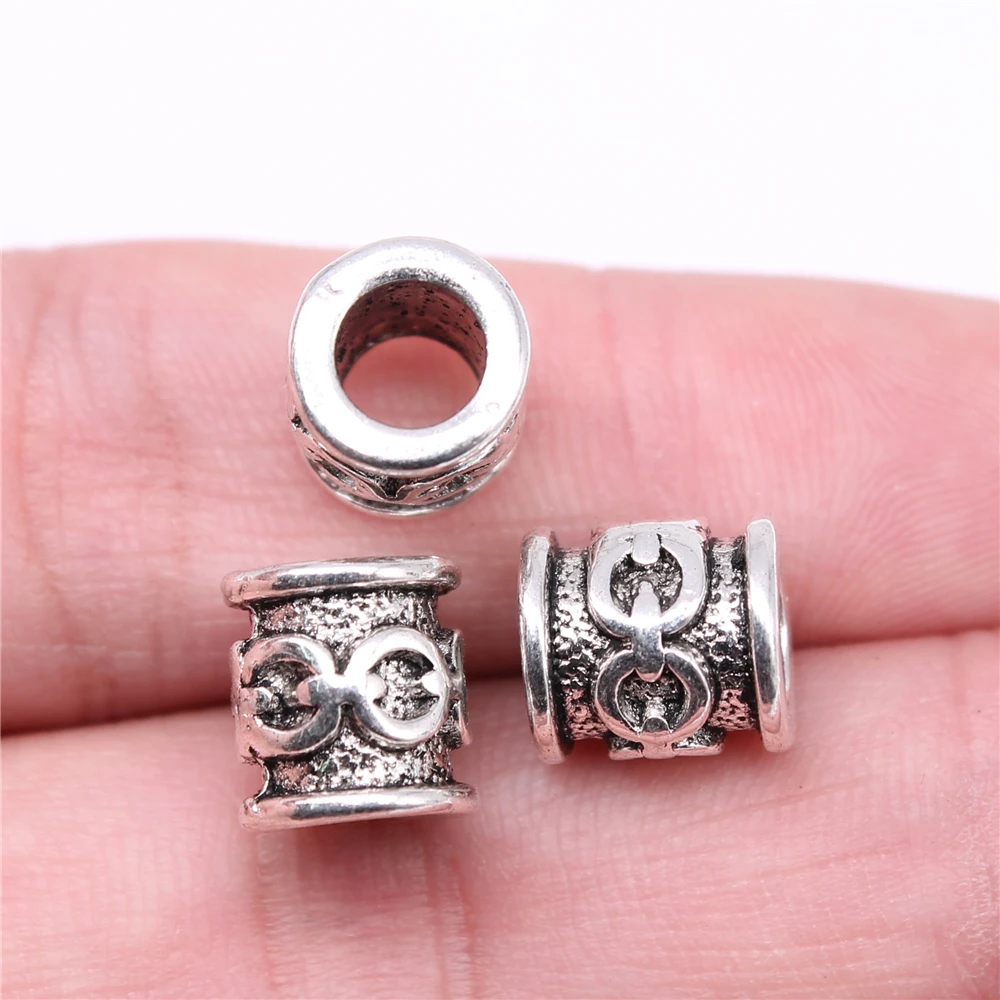 100pcs 10x9x9mm Big Hole Spacer Beads Charms Wholesale For Jewelry Making DIY Bracelet Making Antique Silver Color
100pcs 10x9x9mm Big Hole Spacer Beads Charms Wholesale For Jewelry Making DIY Bracelet Making Antique Silver Color
