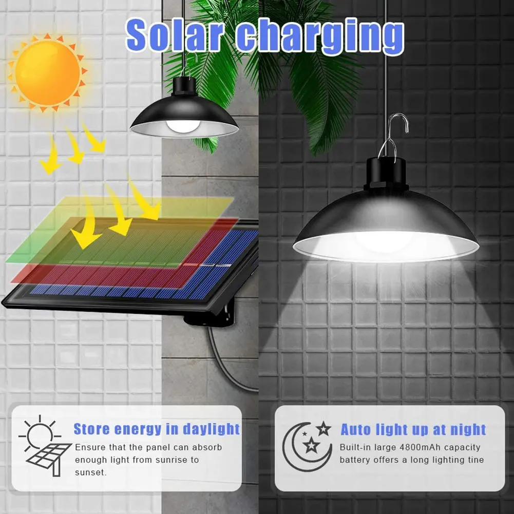 Solar Shed Lights Outdoor Indoor With 4 Head Solar Pendant Light Lamp For Camping Waterproof Lighting For Garden Yard Decoration
Solar Shed Lights Outdoor Indoor With 4 Head Solar Pendant Light Lamp For Camping Waterproof Lighting For Garden Yard Decoration
