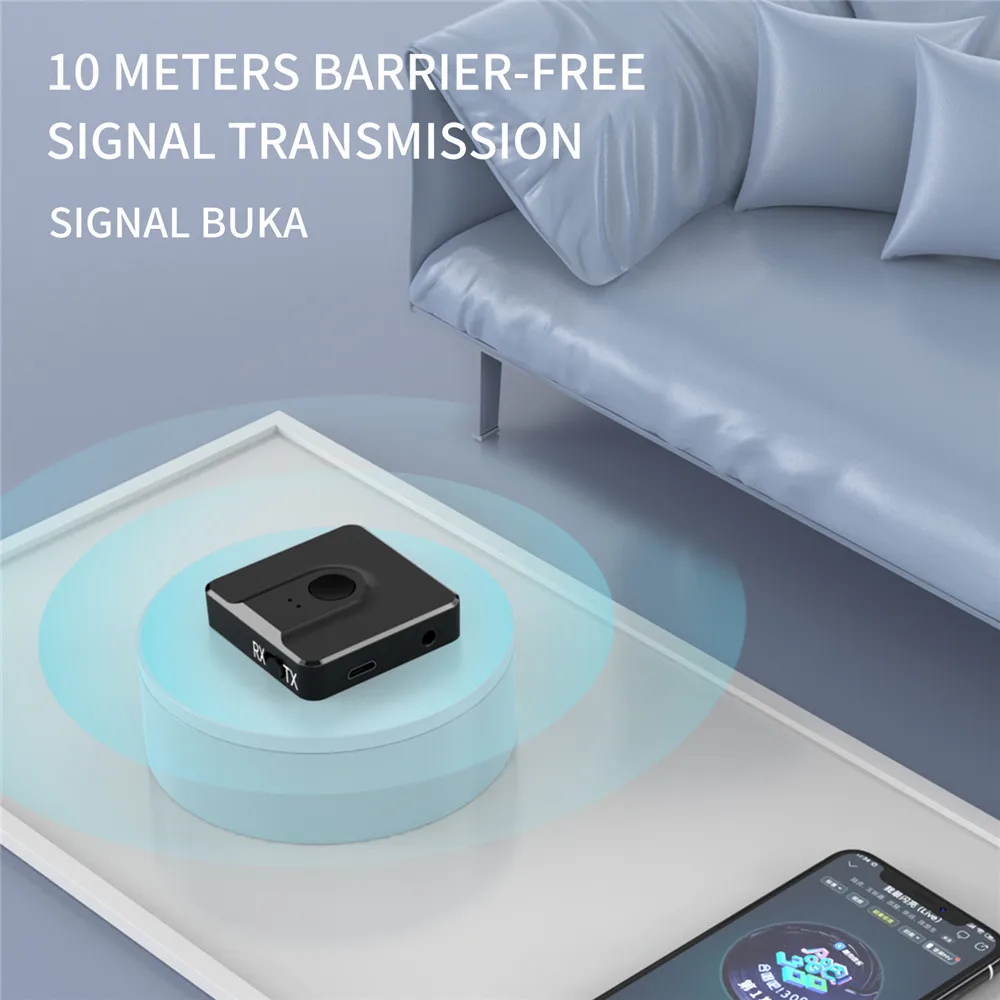 Kebidu 2 в 1 Bluetooth V5.0 аудио передатчик приемник стерео беспроводное 3 5 мм к 2RCA AUX