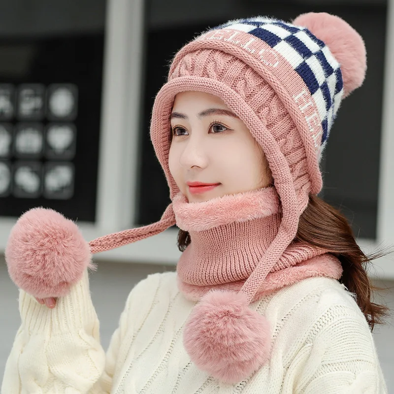 Woolen Ball Hat Women's Warm Woolen Hat with Velvet Thickening Cycling Windproof Ear Protection Cold Face Protection Knitted Hat
Woolen Ball Hat Women's Warm Woolen Hat with Velvet Thickening Cycling Windproof Ear Protection Cold Face Protection Knitted Hat