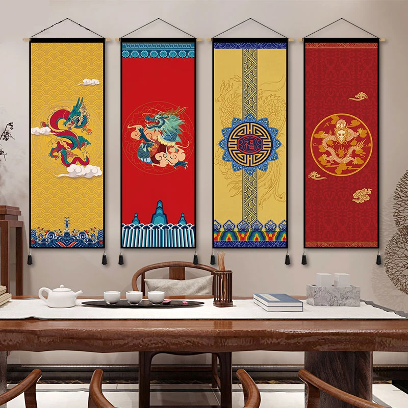 Chinese Totem Wall Art Canvas Painting Posters Living Room Decoration Home Decor Wall Pictures Wooden Hanging Scroll Painting
Chinese Totem Wall Art Canvas Painting Posters Living Room Decoration Home Decor Wall Pictures Wooden Hanging Scroll Painting
