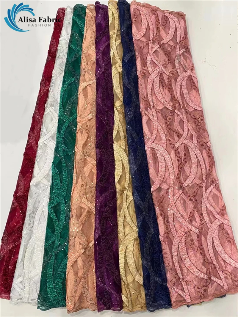 Latest African Mesh Lace Fabric 5 Yards Embroiderey Sequins Beads French Tulle Laces Fabric For Nigerian Wedding Party Sew
Latest African Mesh Lace Fabric 5 Yards Embroiderey Sequins Beads French Tulle Laces Fabric For Nigerian Wedding Party Sew