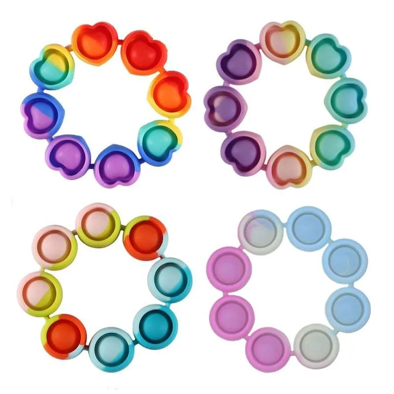 Heart Shape Dimple Bracelet Fidget Toys Push Bubble Dimple Bracelet Press Decompression Toy Color Temperature Change Bracelet
Heart Shape Dimple Bracelet Fidget Toys Push Bubble Dimple Bracelet Press Decompression Toy Color Temperature Change Bracelet