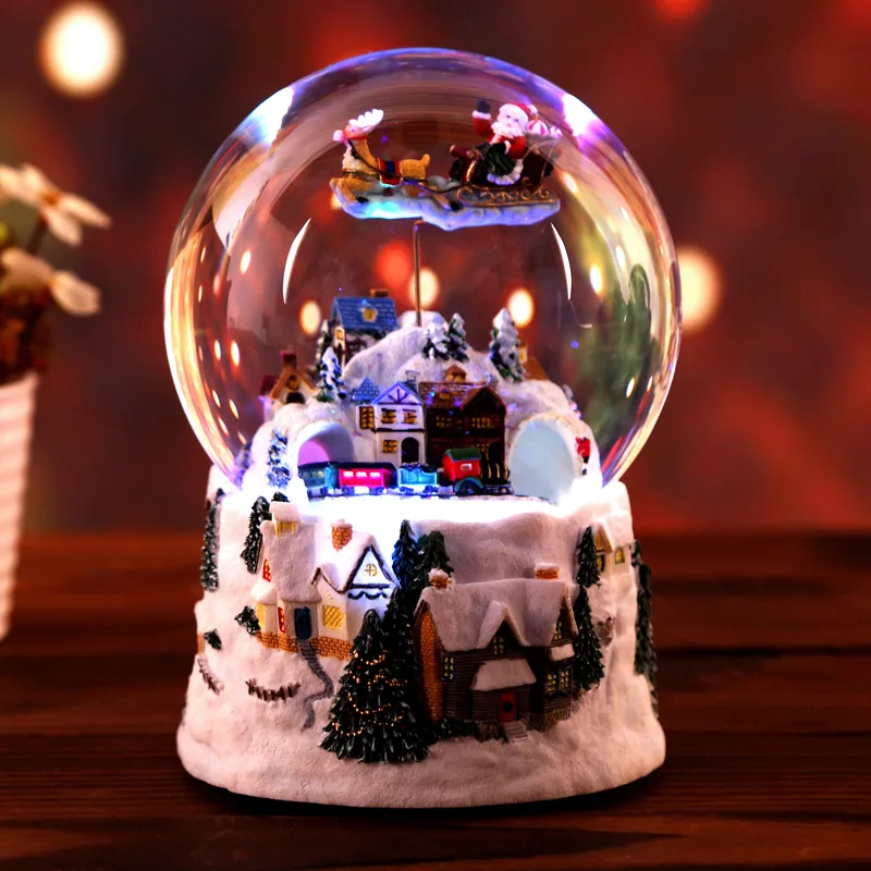 Resin Crystal Ball Music Box Rotate Light Snow Globe Glass Lights Christmas Gift With Music Santa Claus Crafts Desktop Decor #25
Resin Crystal Ball Music Box Rotate Light Snow Globe Glass Lights Christmas Gift With Music Santa Claus Crafts Desktop Decor #25