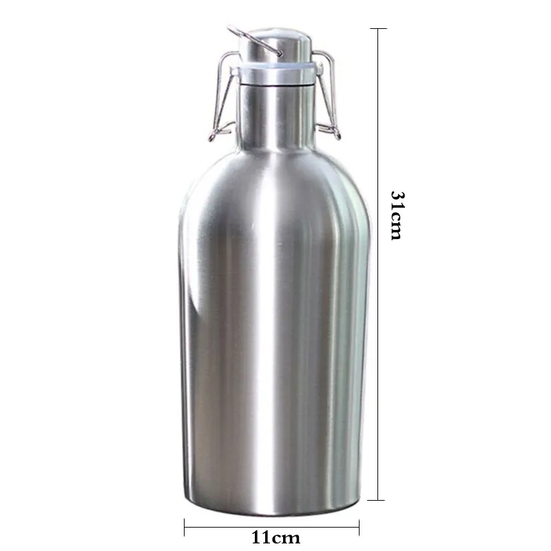 Premium 2L Stainless Steel Bottle Homebrew Beer Growler Secure Swing Top Big Capacity Beer Bottle For Outdoor growler cerveja
Premium 2L Stainless Steel Bottle Homebrew Beer Growler Secure Swing Top Big Capacity Beer Bottle For Outdoor growler cerveja