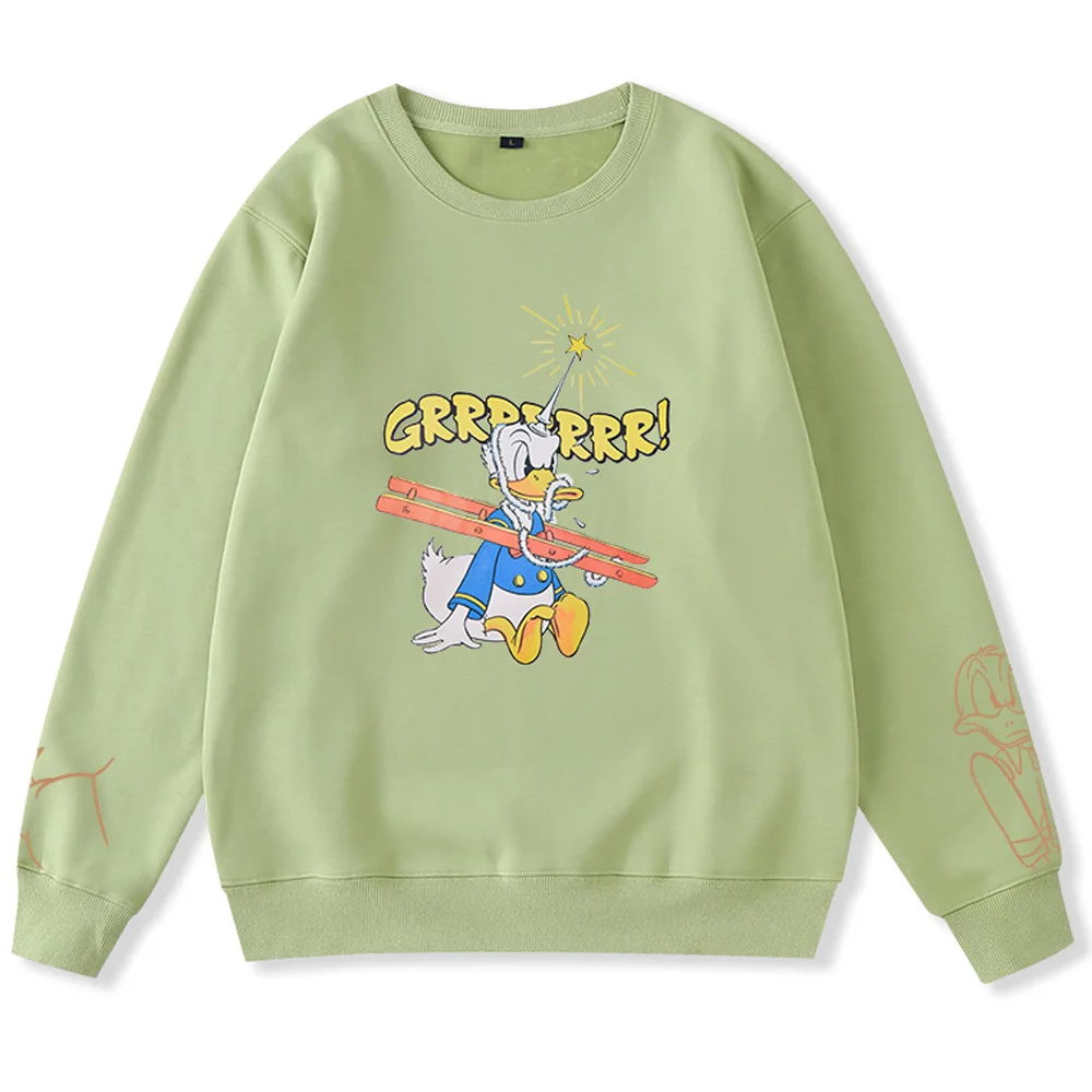 Disney Sweatshirt Fashion Letter Donald Duck Cartoon Print Streetwear Women Unisex Couples Long Sleeve O-Neck Top 9 Color Female 
Disney Sweatshirt Fashion Letter Donald Duck Cartoon Print Streetwear Women Unisex Couples Long Sleeve O-Neck Top 9 Color Female
