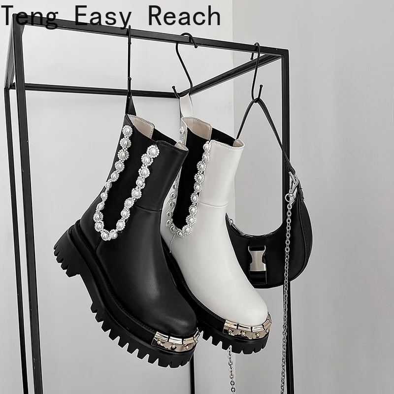 Women Genuine Leather Western Boots Round Toe Shoes Platform Thick High Heel Short Boots 2022 New Autumn Winter Shoes for Women
Women Genuine Leather Western Boots Round Toe Shoes Platform Thick High Heel Short Boots 2022 New Autumn Winter Shoes for Women