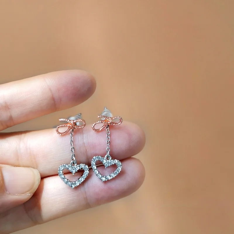 Mihan S925 needle Bow Earrings Sweet Design High Quality Shiny Crystal Love Heart Drop Earrings For Girl Lady Gifts Wholesale
Mihan S925 needle Bow Earrings Sweet Design High Quality Shiny Crystal Love Heart Drop Earrings For Girl Lady Gifts Wholesale