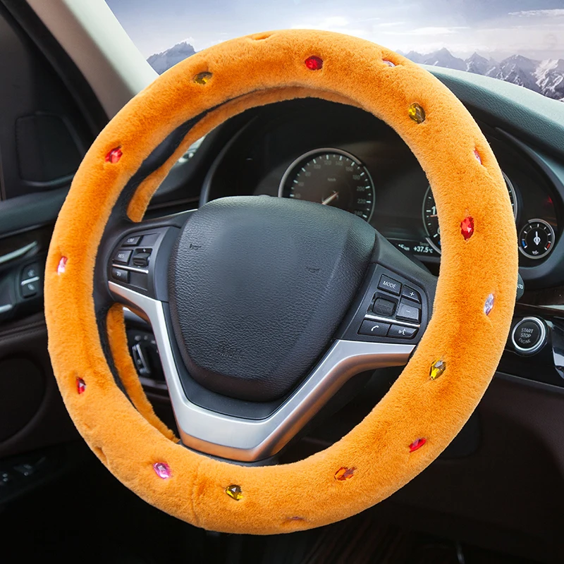 Universal Carr plush Steering-Wheel Covers Anti-slip Skidproof Durable 37-38CM/15" Dynamic Fibre Handmade Steering Wheel Cover 
Universal Carr plush Steering-Wheel Covers Anti-slip Skidproof Durable 37-38CM/15" Dynamic Fibre Handmade Steering Wheel Cover