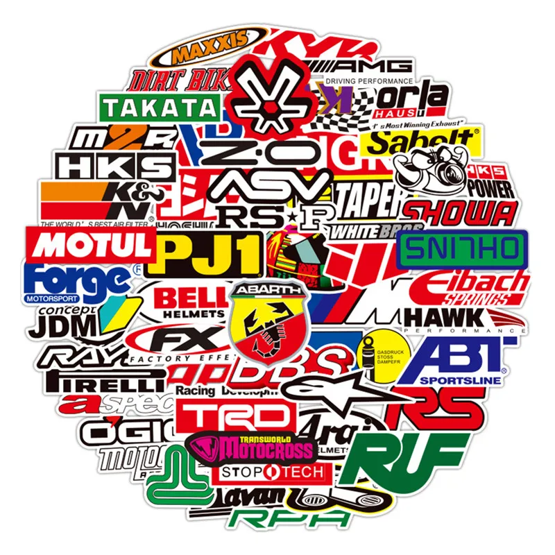 100PCS Racing Car Stickers Car Styling JDM Waterproof Sticker to DIY Motocross Racing Helmet Skateboard Bicycle Laptop Luggage 
100PCS Racing Car Stickers Car Styling JDM Waterproof Sticker to DIY Motocross Racing Helmet Skateboard Bicycle Laptop Luggage