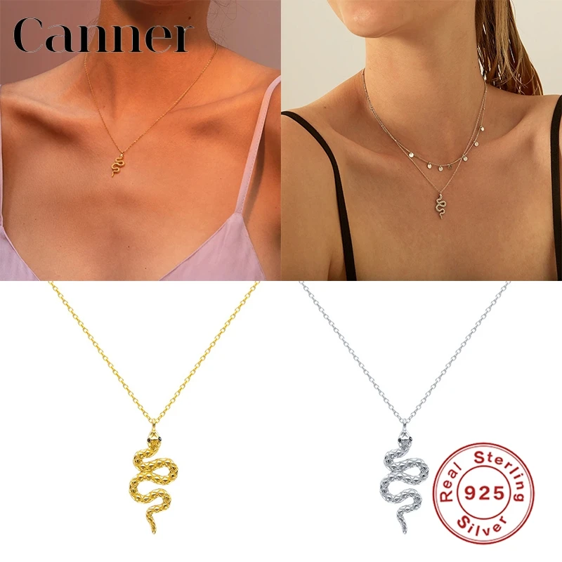 Canner 925 Sterling Silver Pendant Necklaces Snake Winding Diamond Clavicle Chain Necklaces For Women Fine Jewelry Collares W5
Canner 925 Sterling Silver Pendant Necklaces Snake Winding Diamond Clavicle Chain Necklaces For Women Fine Jewelry Collares W5