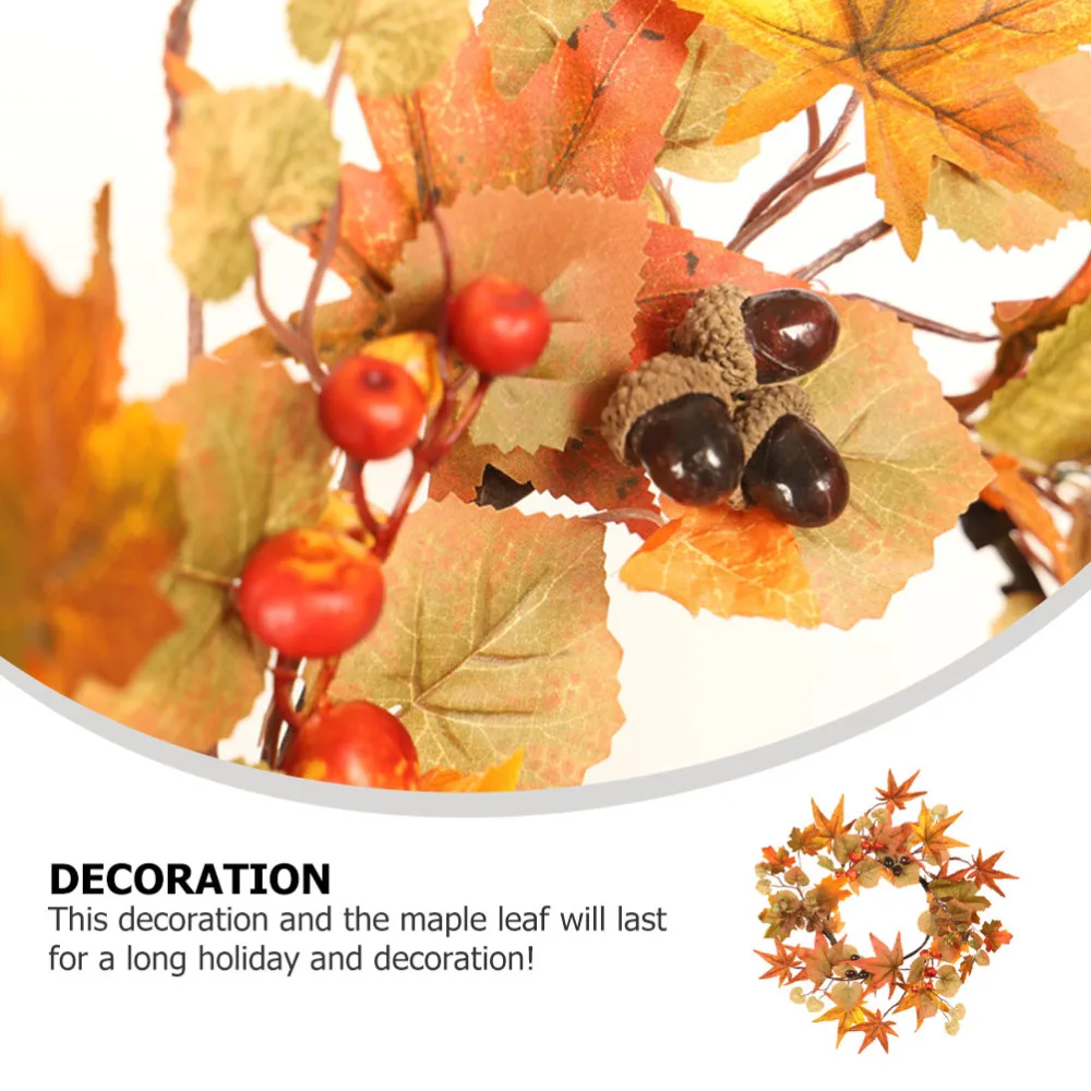 1Pc Festive Creative Maple Leaf Wreath Door Decor Festival Wall Pendant (Orange)
1Pc Festive Creative Maple Leaf Wreath Door Decor Festival Wall Pendant (Orange)