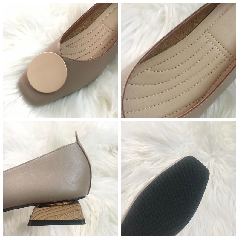 Korean Style Square Head Cowhide Women's Flat Shoes VIVAIA 2021 New High Quality Low Wooden Heel Fashion Ladies Shallow Shoes
Korean Style Square Head Cowhide Women's Flat Shoes VIVAIA 2021 New High Quality Low Wooden Heel Fashion Ladies Shallow Shoes