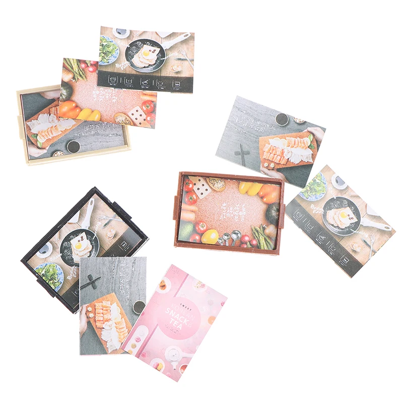 1 Set 1/12 Dollhouse Miniature Kitchen Tray Imitation Wooden Dinner Plate Model Props DIY doll house accessories
1 Set 1/12 Dollhouse Miniature Kitchen Tray Imitation Wooden Dinner Plate Model Props DIY doll house accessories