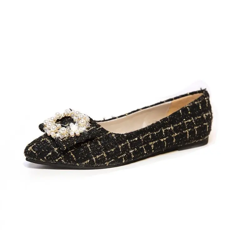 Shoes Woman Comfortable And Elegant Pointed Toe Casual Female Sneakers Modis Shallow Mouth Buckle Flats Pearl Decorateion 2021 N 
Shoes Woman Comfortable And Elegant Pointed Toe Casual Female Sneakers Modis Shallow Mouth Buckle Flats Pearl Decorateion 2021 N