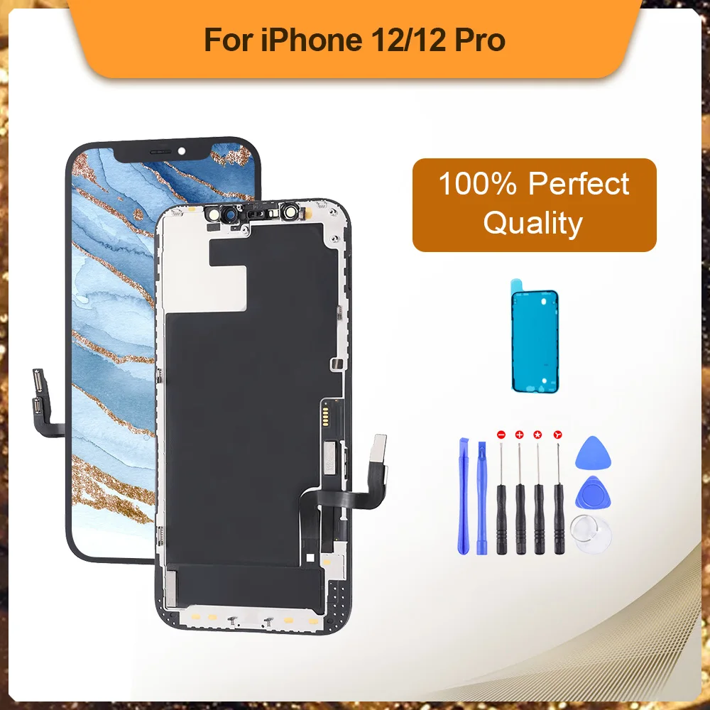 ЖК-дисплей для iPhone 12, 12 Pro, OLED-экран, дигитайзер в сборе с рамкой, без битых пикселей, замена в сборе, с бесплатным подарком
ЖК-дисплей для iPhone 12, 12 Pro, OLED-экран, дигитайзер в сборе с рамкой, без битых пикселей, замена в сборе, с бесплатным подарком