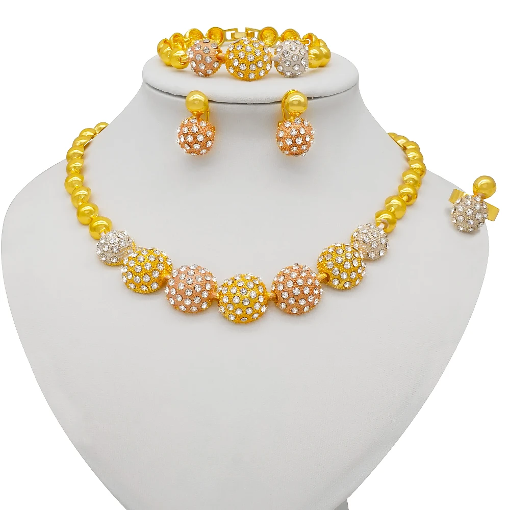 Gold Color Jewelry Sets For Women African Beads Bridal Wedding Gifts Party Necklace Bracelet Earrings Set Saudi Arabia Jewellery
Gold Color Jewelry Sets For Women African Beads Bridal Wedding Gifts Party Necklace Bracelet Earrings Set Saudi Arabia Jewellery