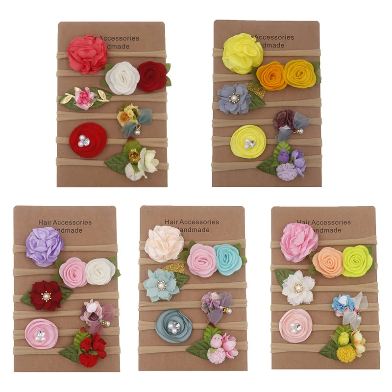 Bobora 6pcs/set Elastic Flower Headbands for Baby Girls Hair Accessories Baby Girls Bows Nylon Skinny Stretchy Rubber Hair band
Bobora 6pcs/set Elastic Flower Headbands for Baby Girls Hair Accessories Baby Girls Bows Nylon Skinny Stretchy Rubber Hair band